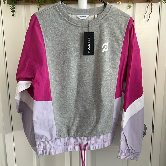 PELOTON Sweaters - Peloton Chic Fabric Mix Pullover, Size Medium